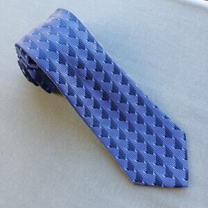 Van Heusen Purple Geometric Basket Weave Necktie 57" L x 3" W polyester